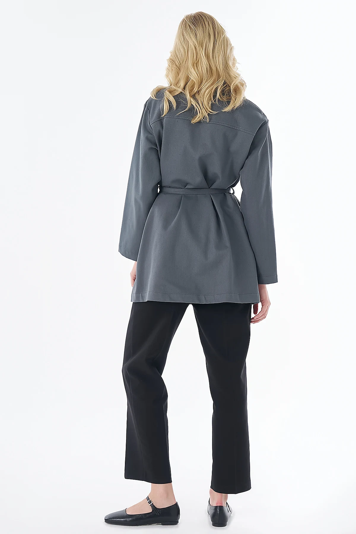 Aller Detaylı Denim Tunik İndigo
