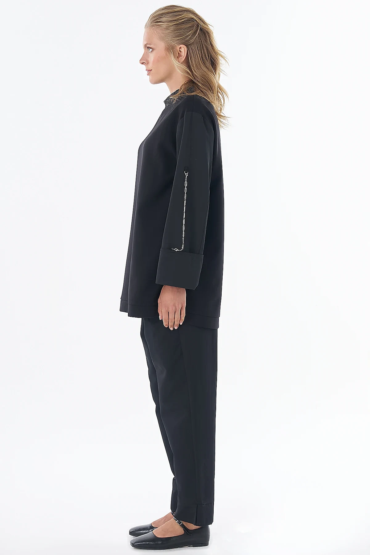 Chain Detail Sweatshirt Black