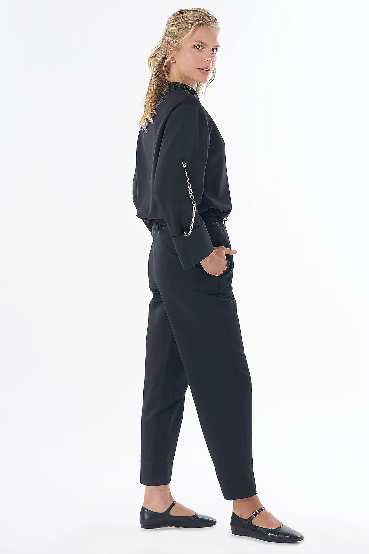 Relaxed-Fit Pants Black