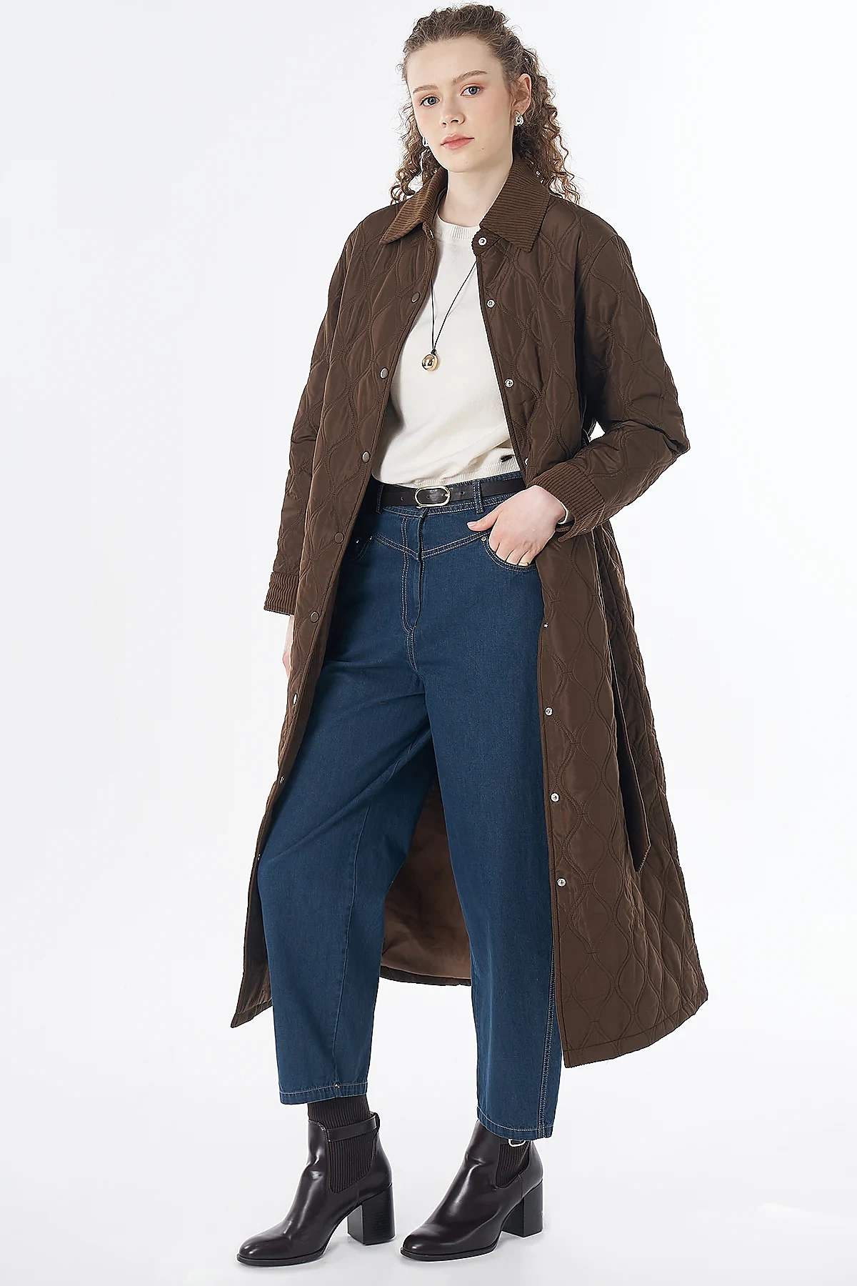 Yaka Detaylı Anorak Mont Kahve