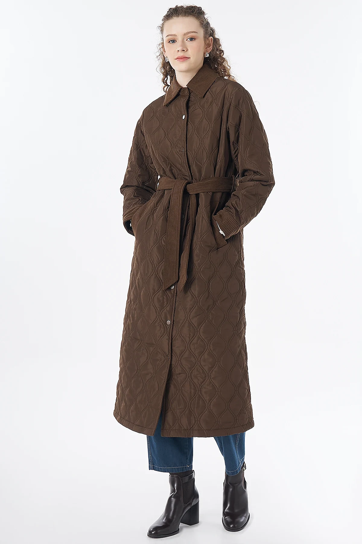 Yaka Detaylı Anorak Mont Kahve
