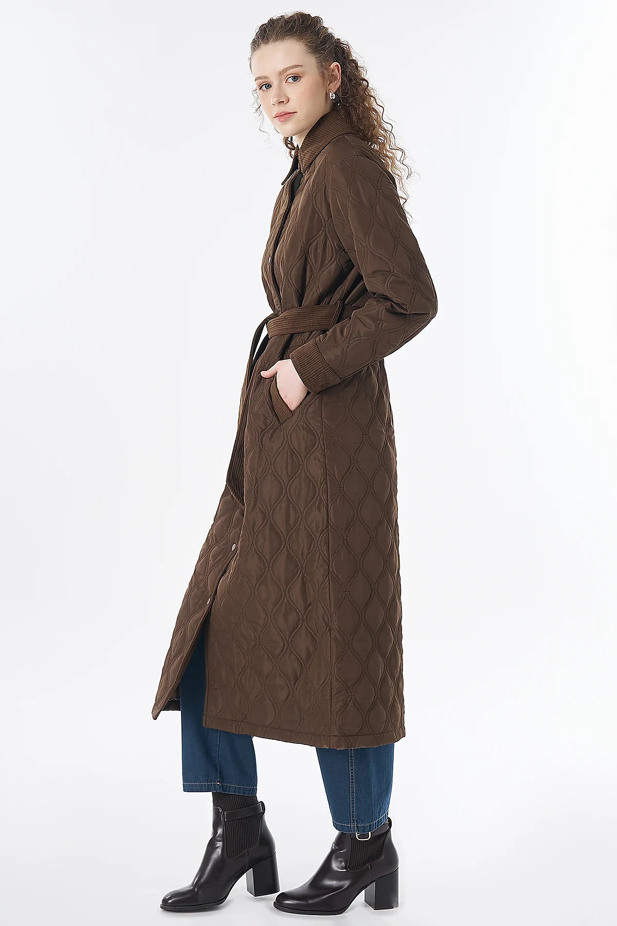 Yaka Detaylı Anorak Mont Kahve
