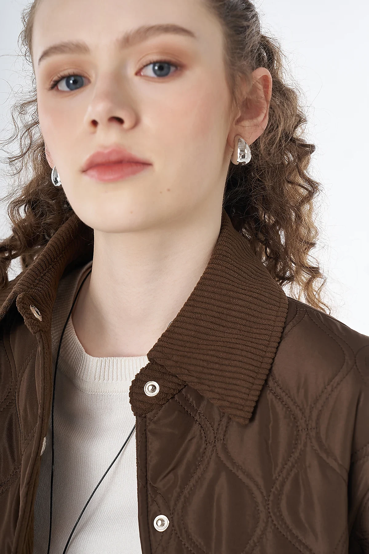 Yaka Detaylı Anorak Mont Kahve