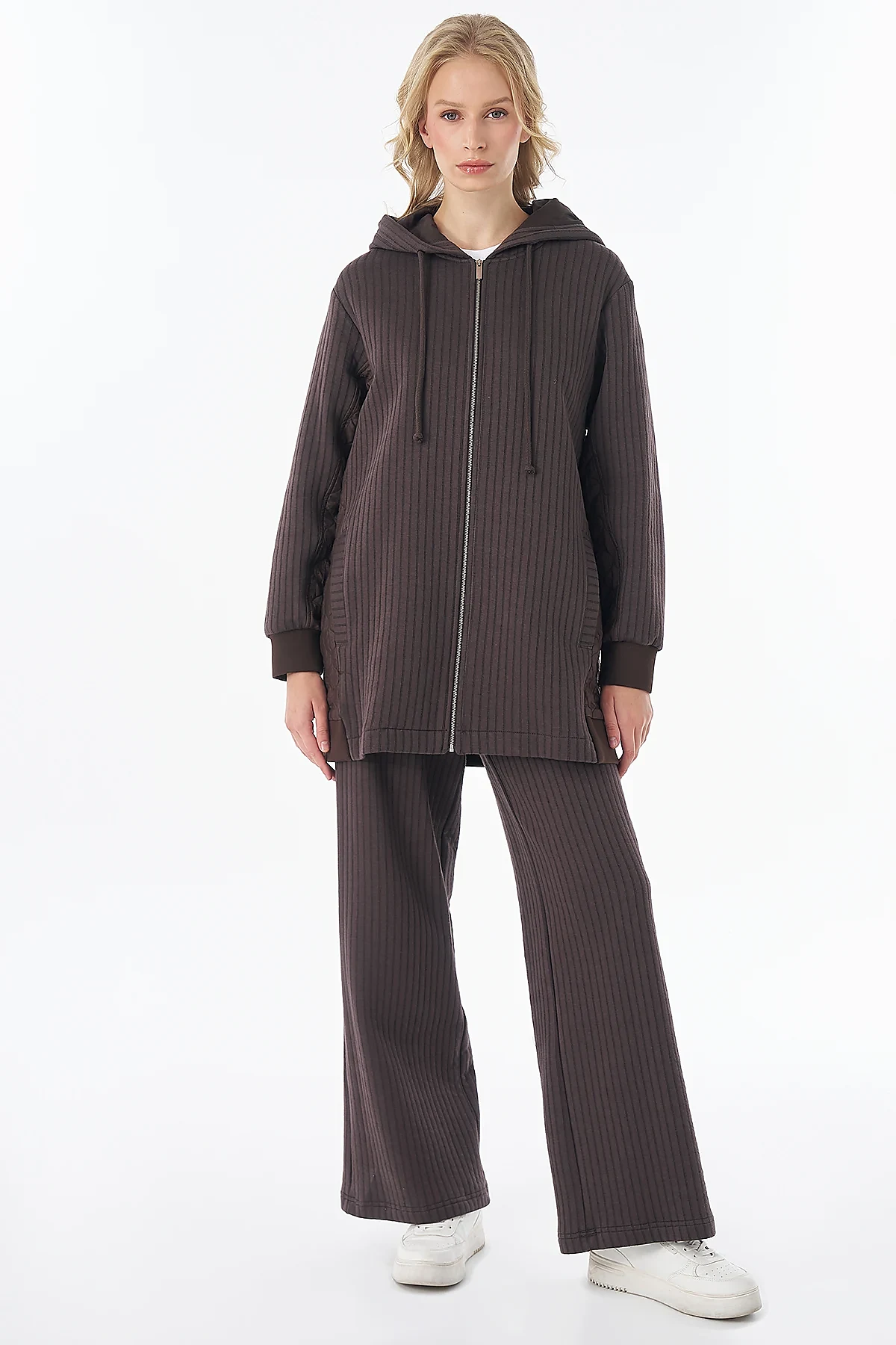 Relaxed Fit Two-Piece Set Brown