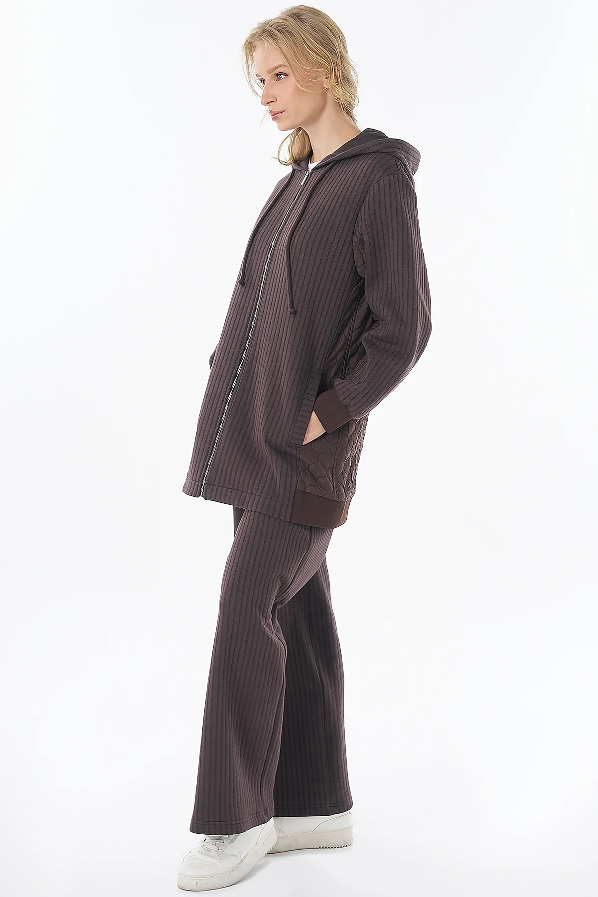 Relaxed Fit Two-Piece Set Brown