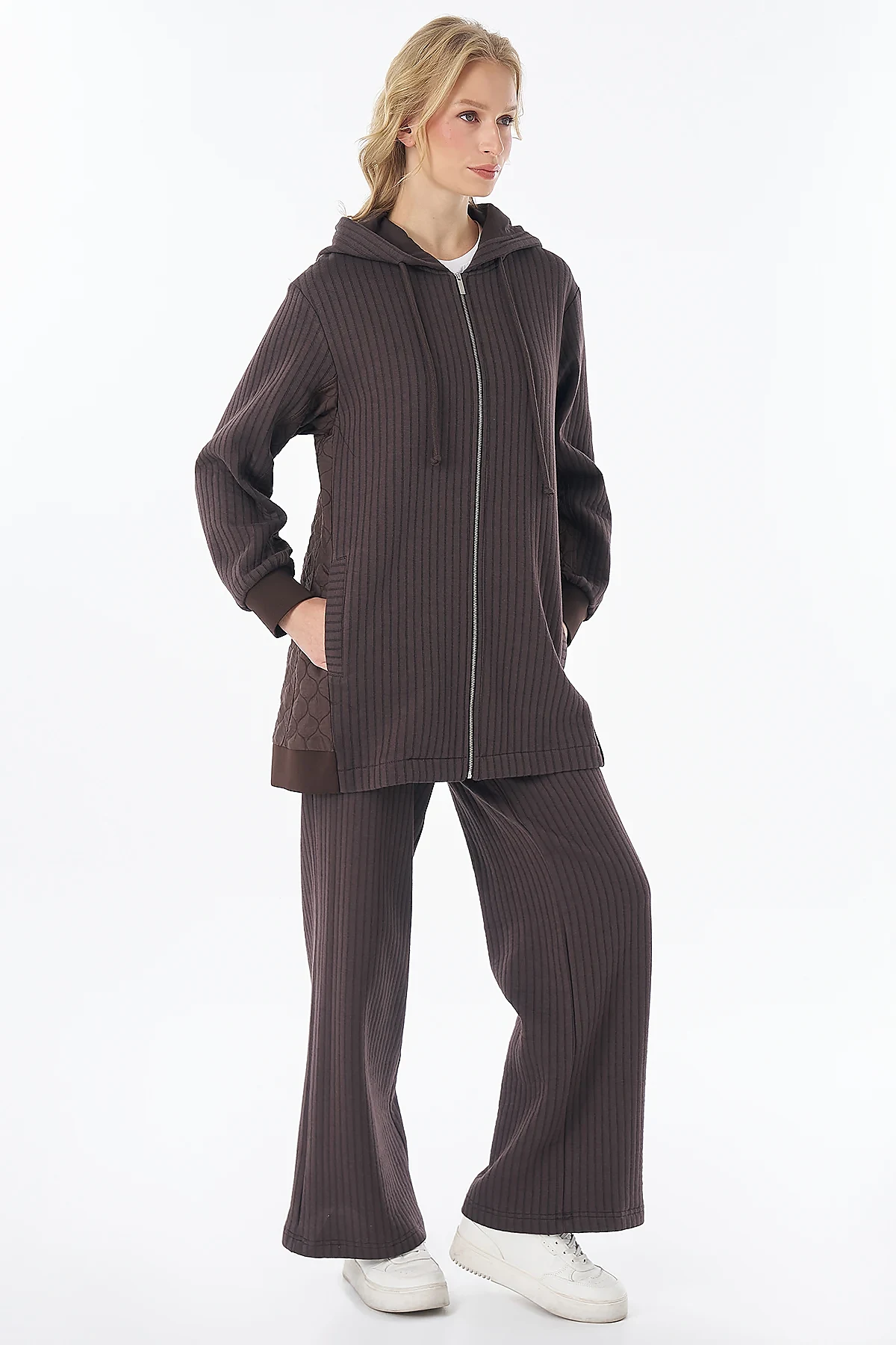 Relaxed Fit Two-Piece Set Brown