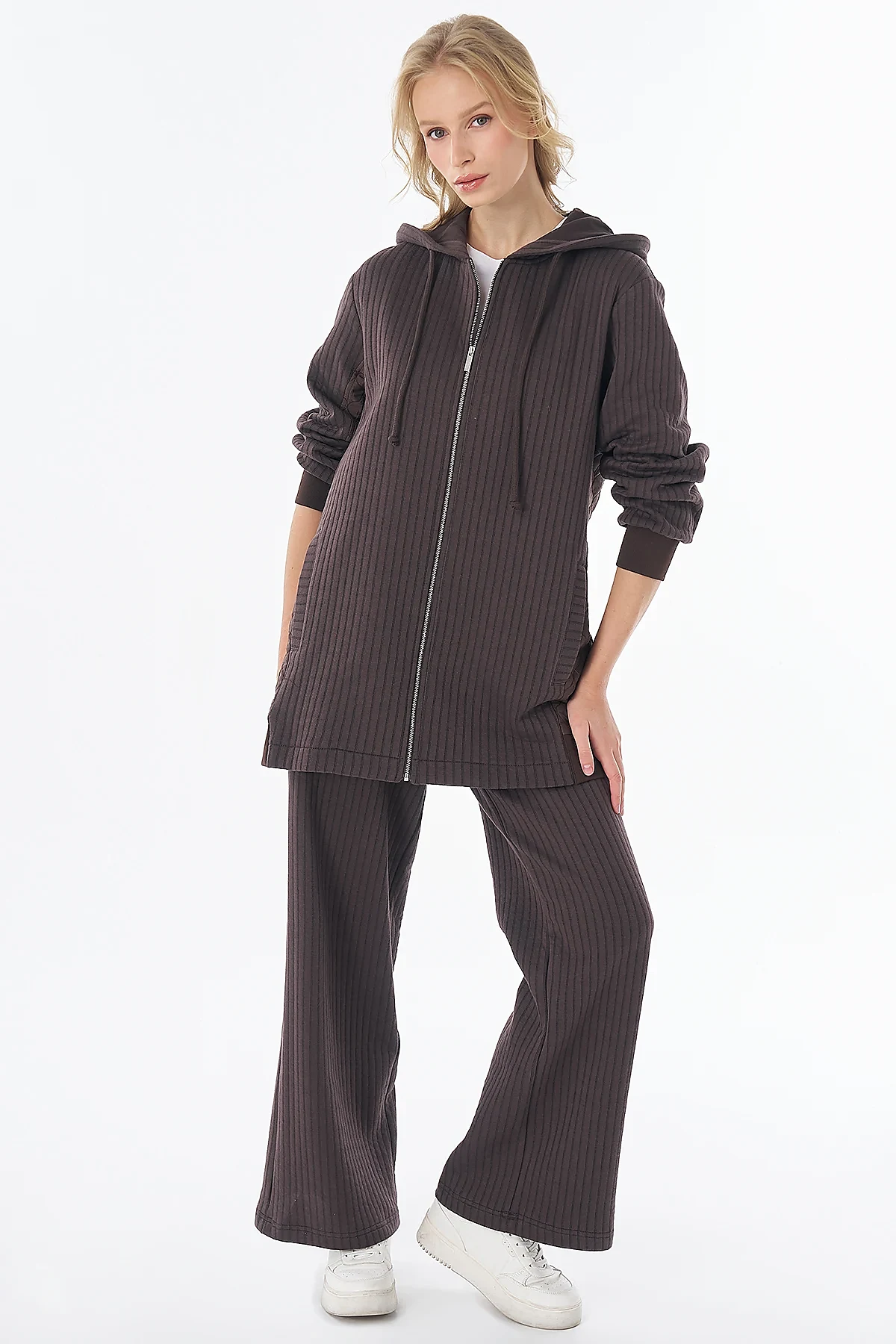 Relaxed Fit Two-Piece Set Brown
