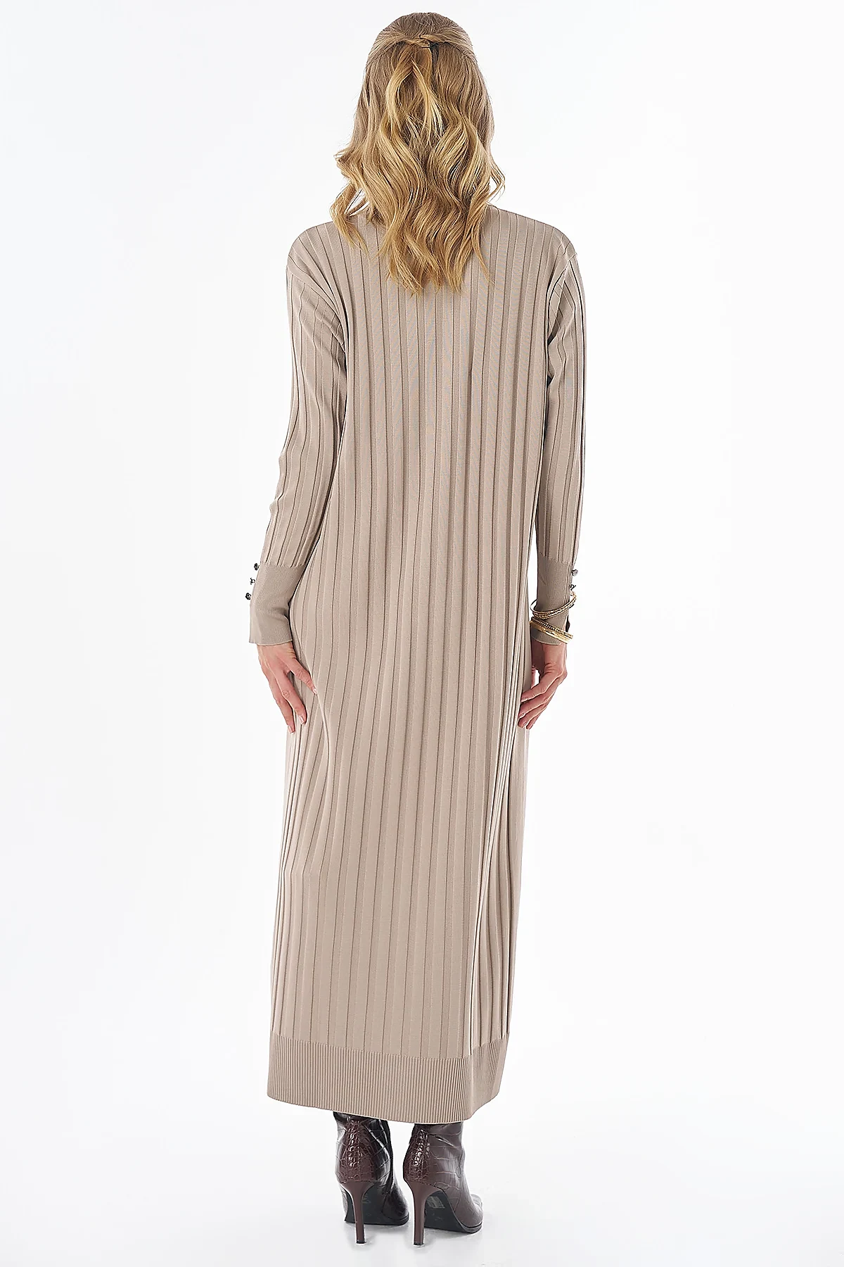 Belted Knit Dress Mink