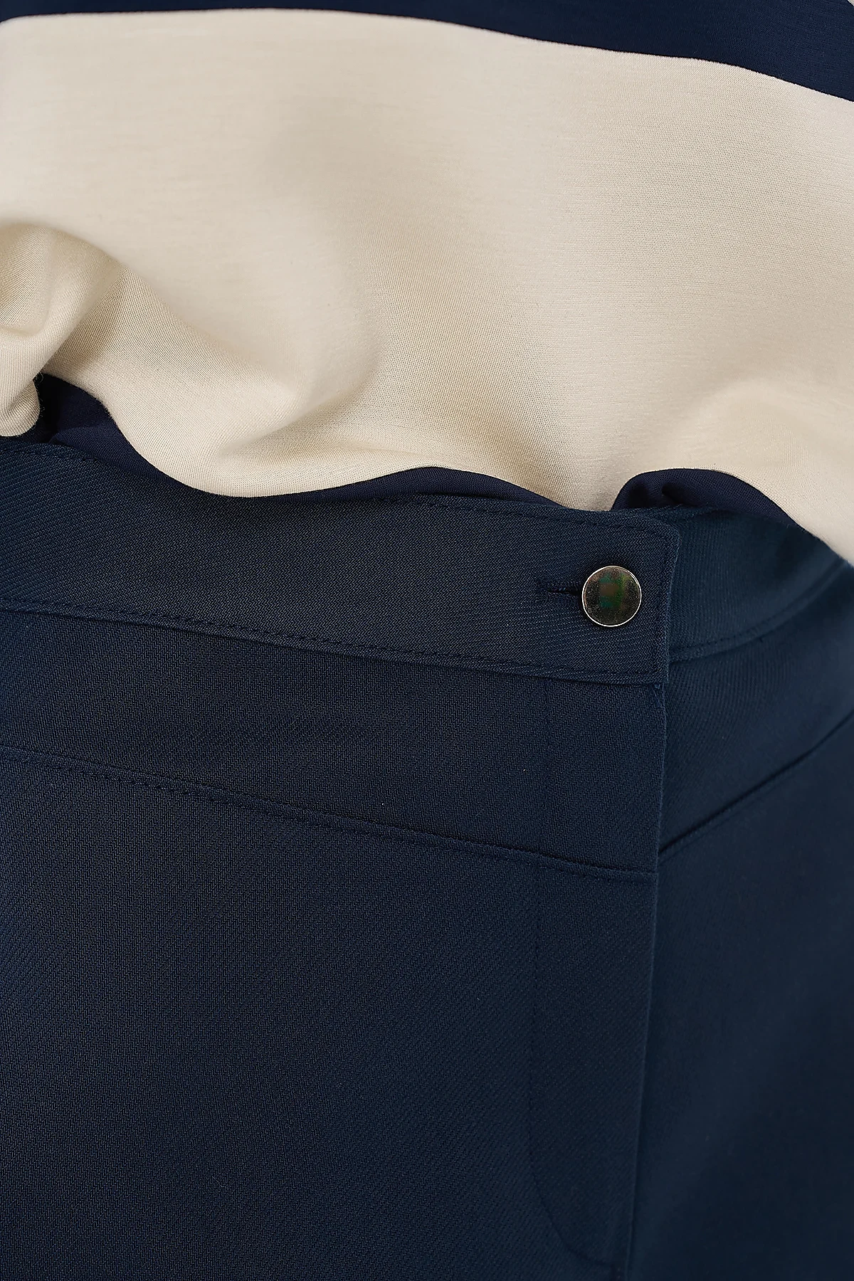 Dikiş Detaylı Pantolon Lacivert