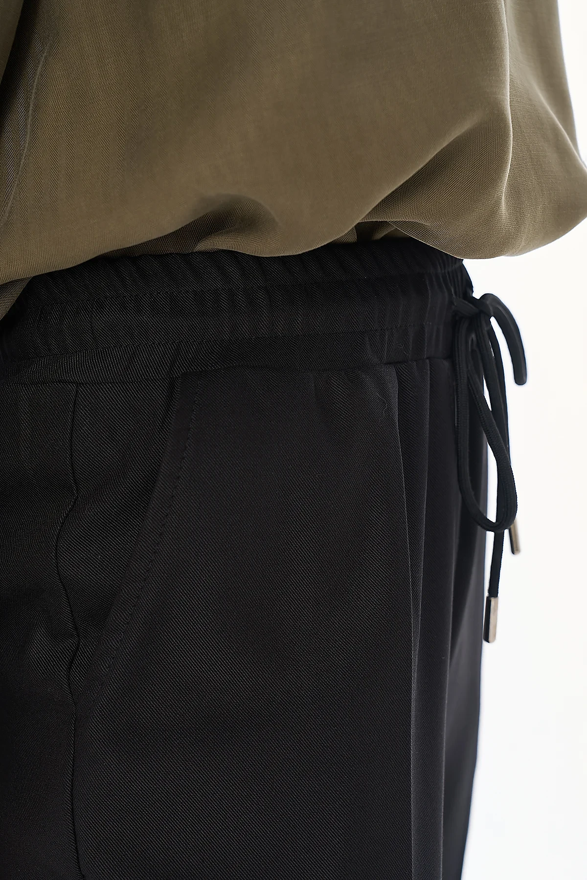 Drawstring Pocket Trousers Black