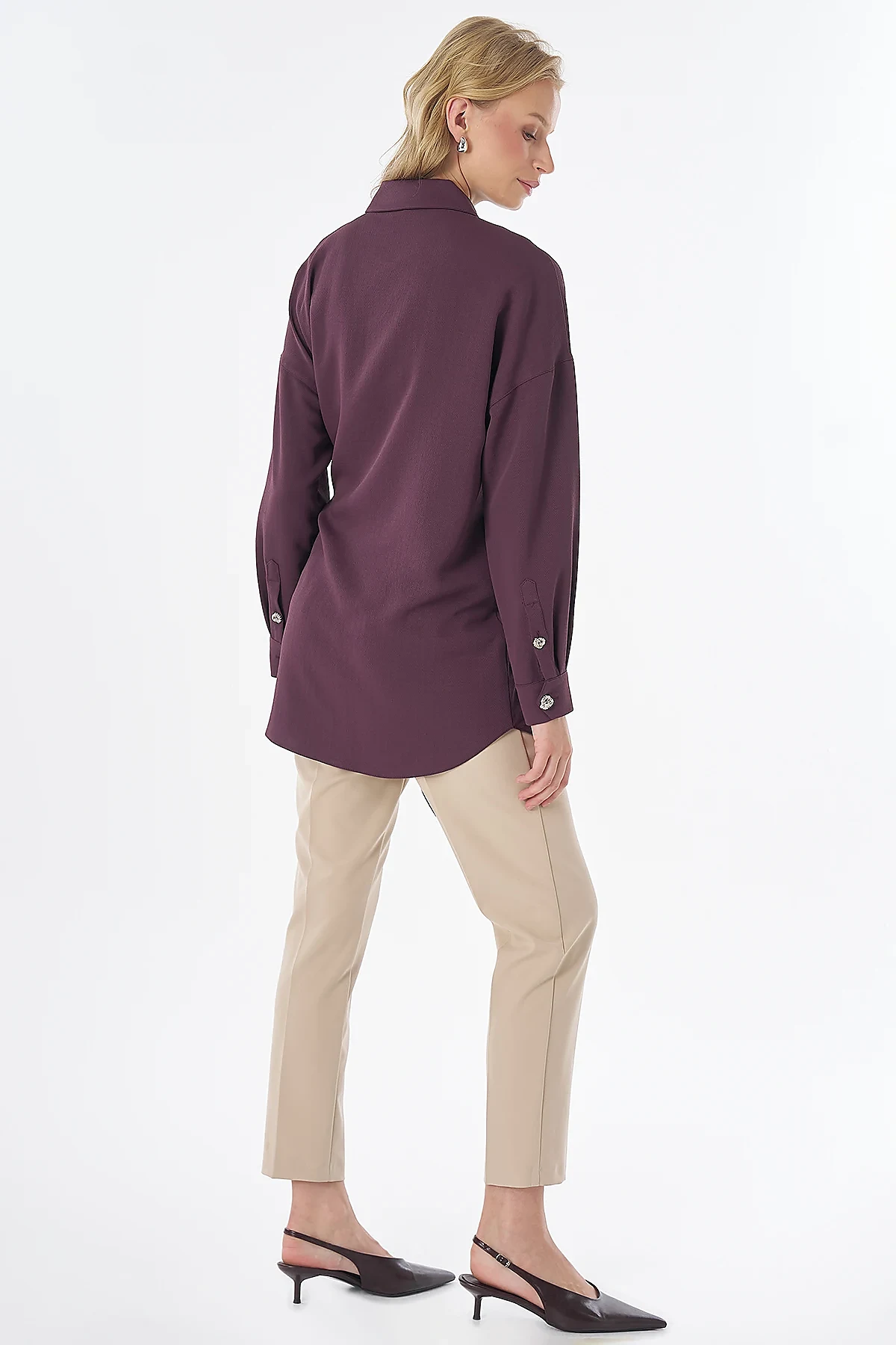 Tie-Detail Tunic Burgundy