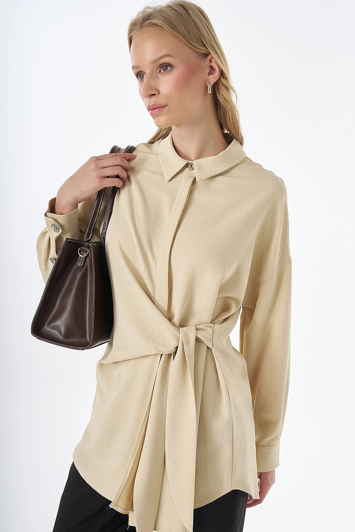 Tie-Detail Tunic Yellow