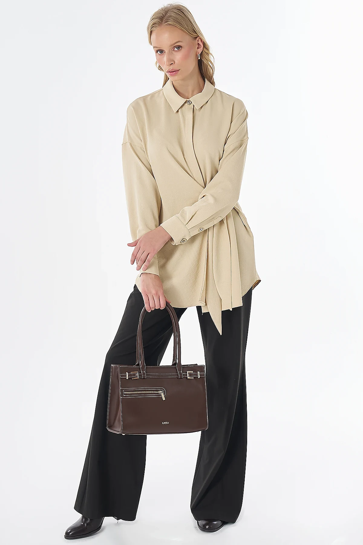 Tie-Detail Tunic Yellow