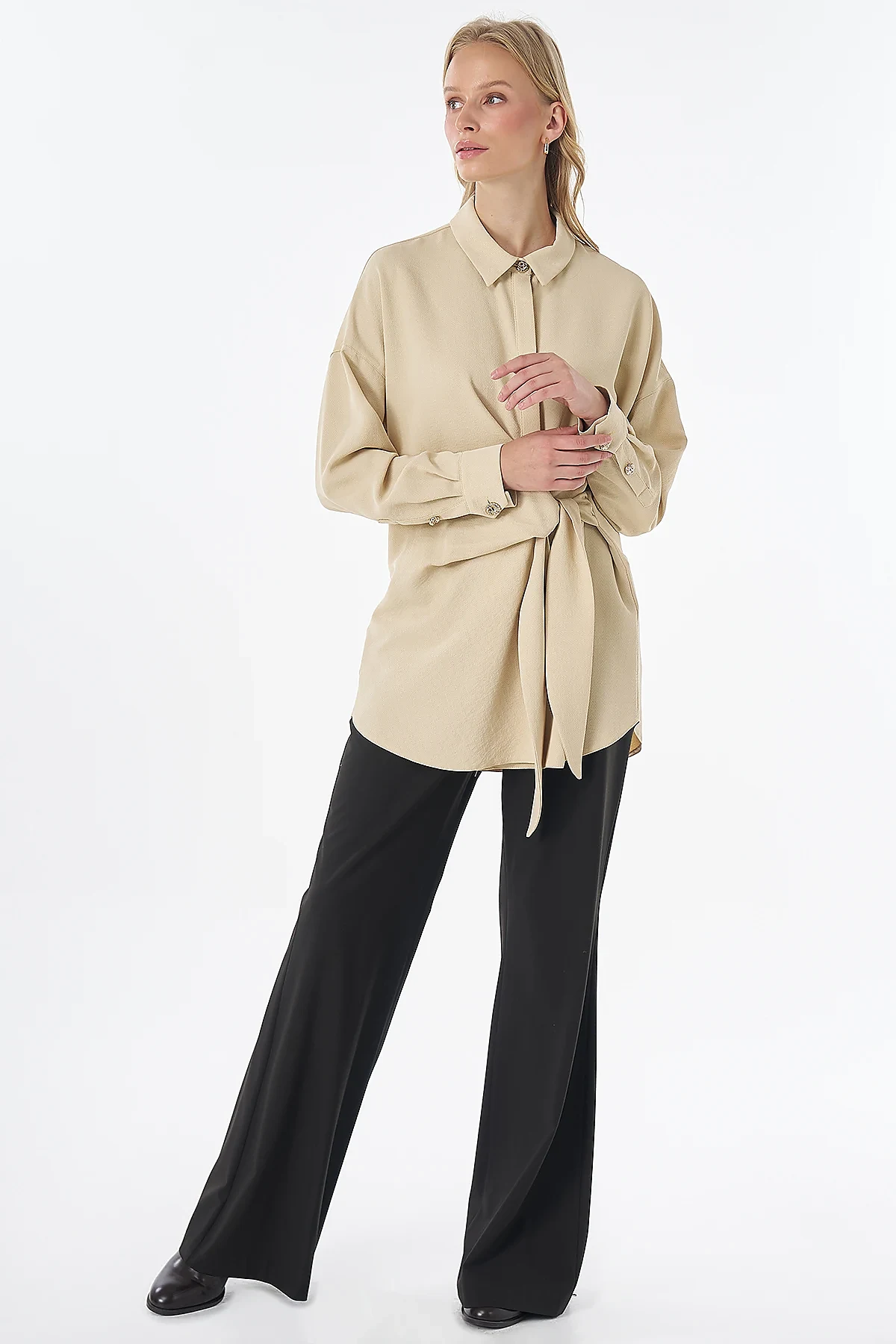 Tie-Detail Tunic Yellow