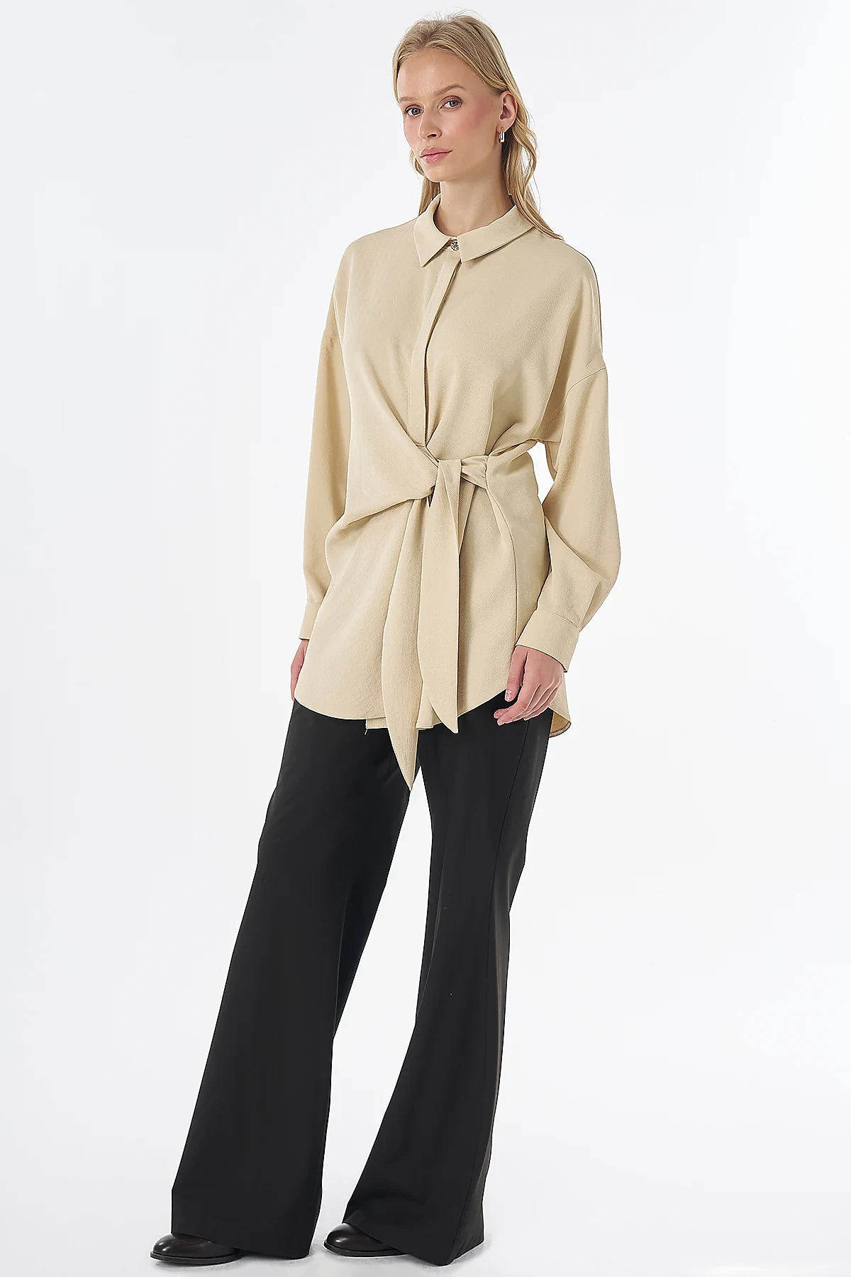 Tie-Detail Tunic Yellow