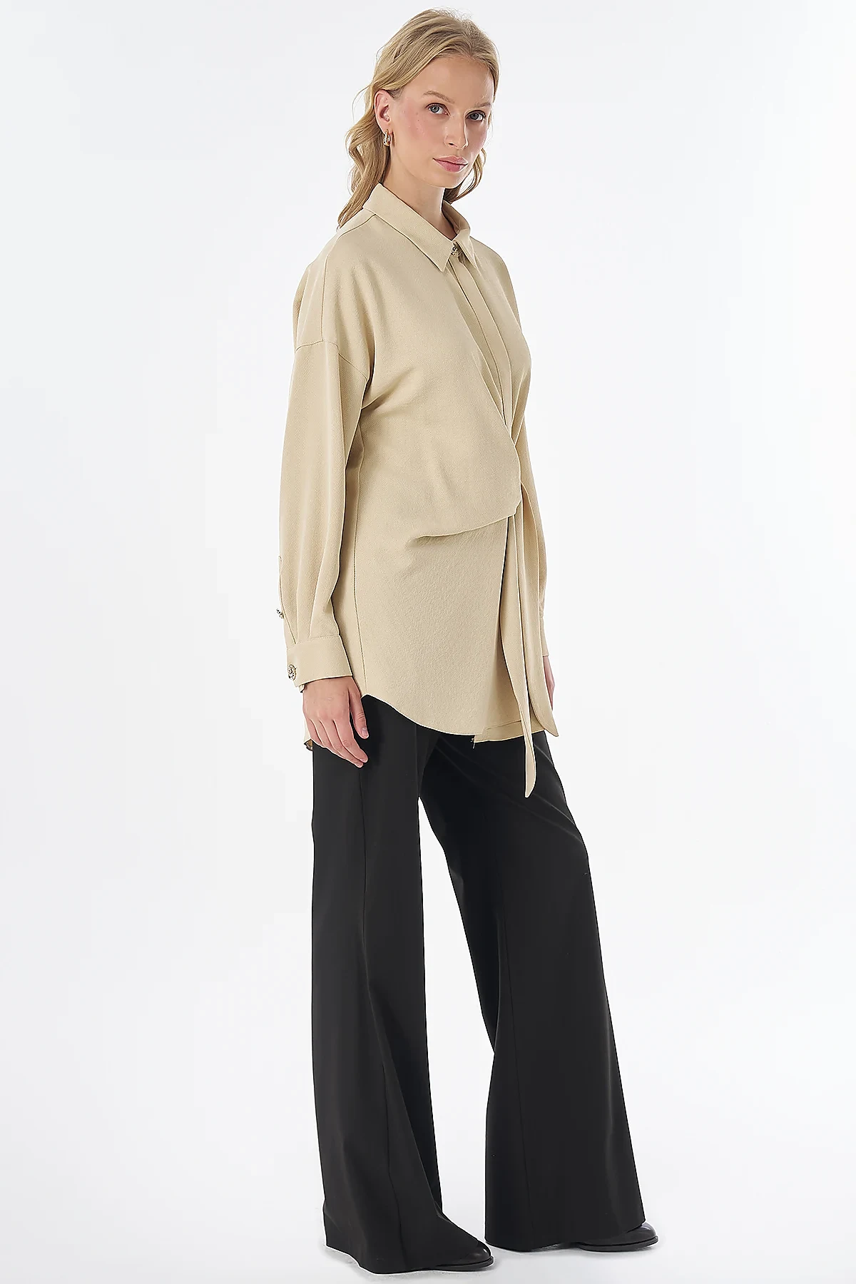 Tie-Detail Tunic Yellow