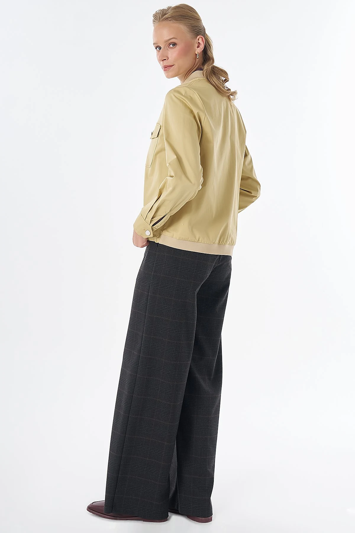 Pocket Detail Cotton Blouse Yellow
