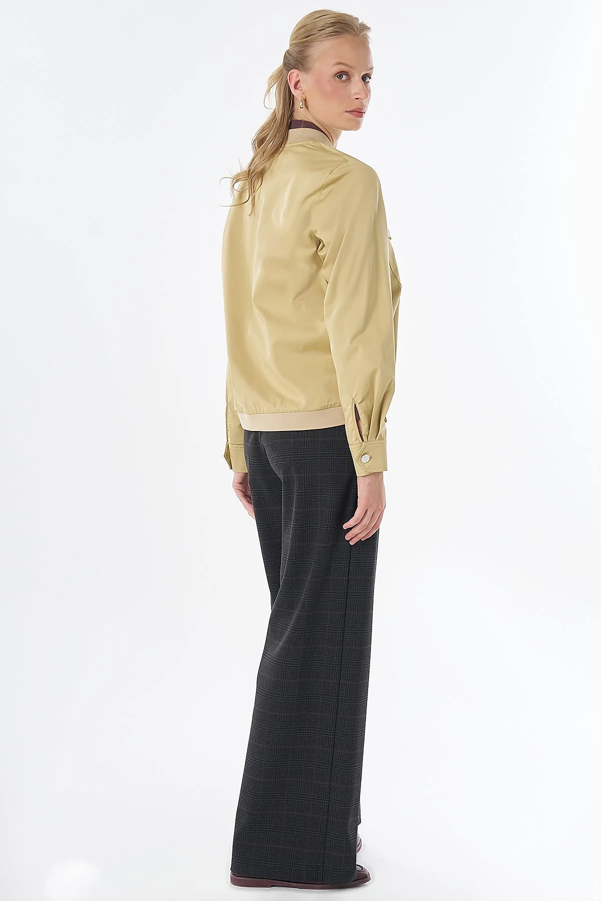Pocket Detail Cotton Blouse Yellow