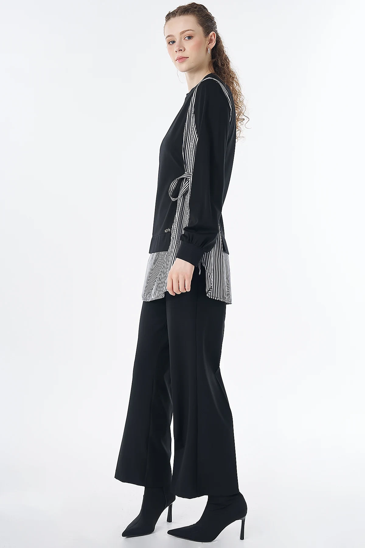 Drawstring Detail Sweatshirt Black