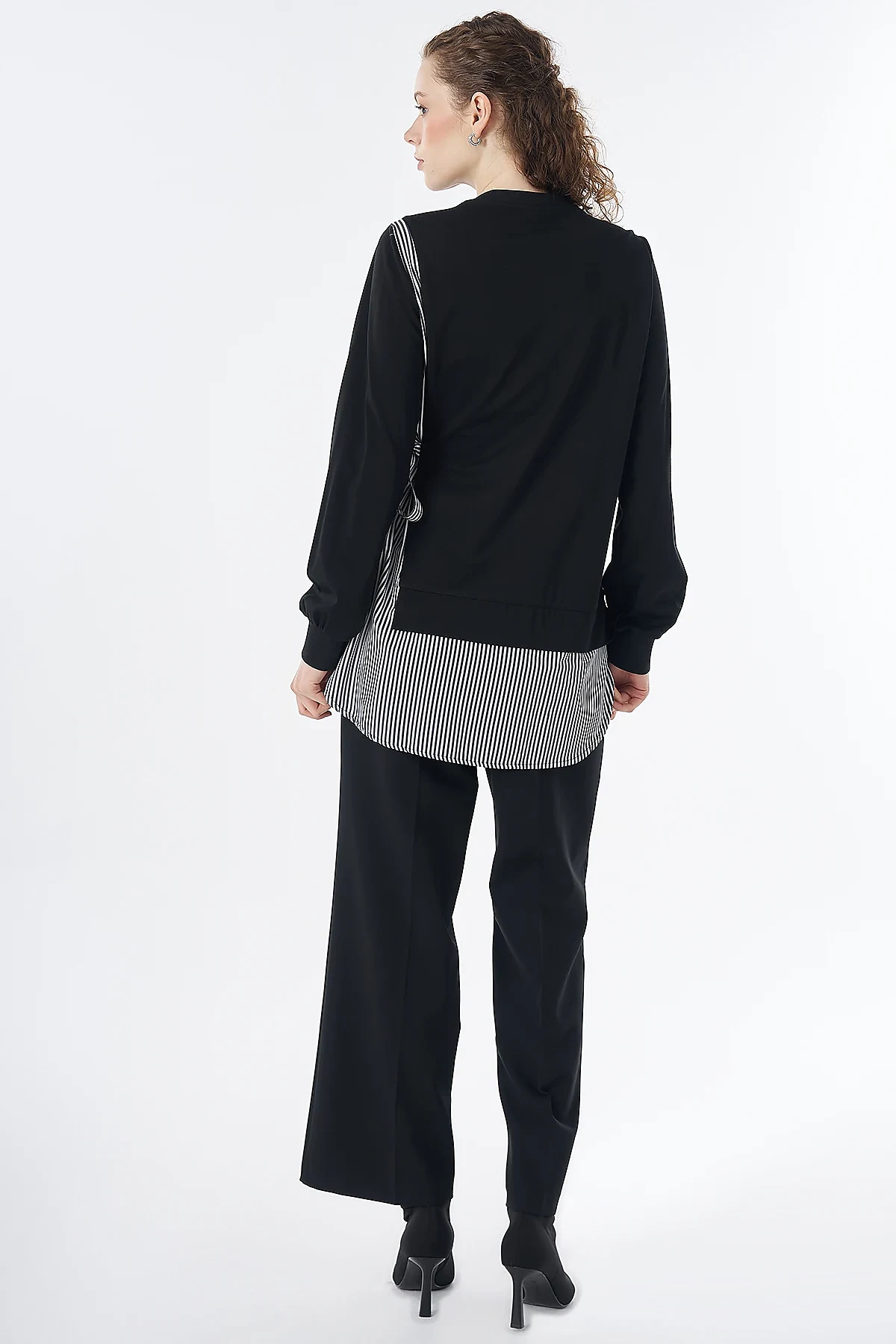 Drawstring Detail Sweatshirt Black