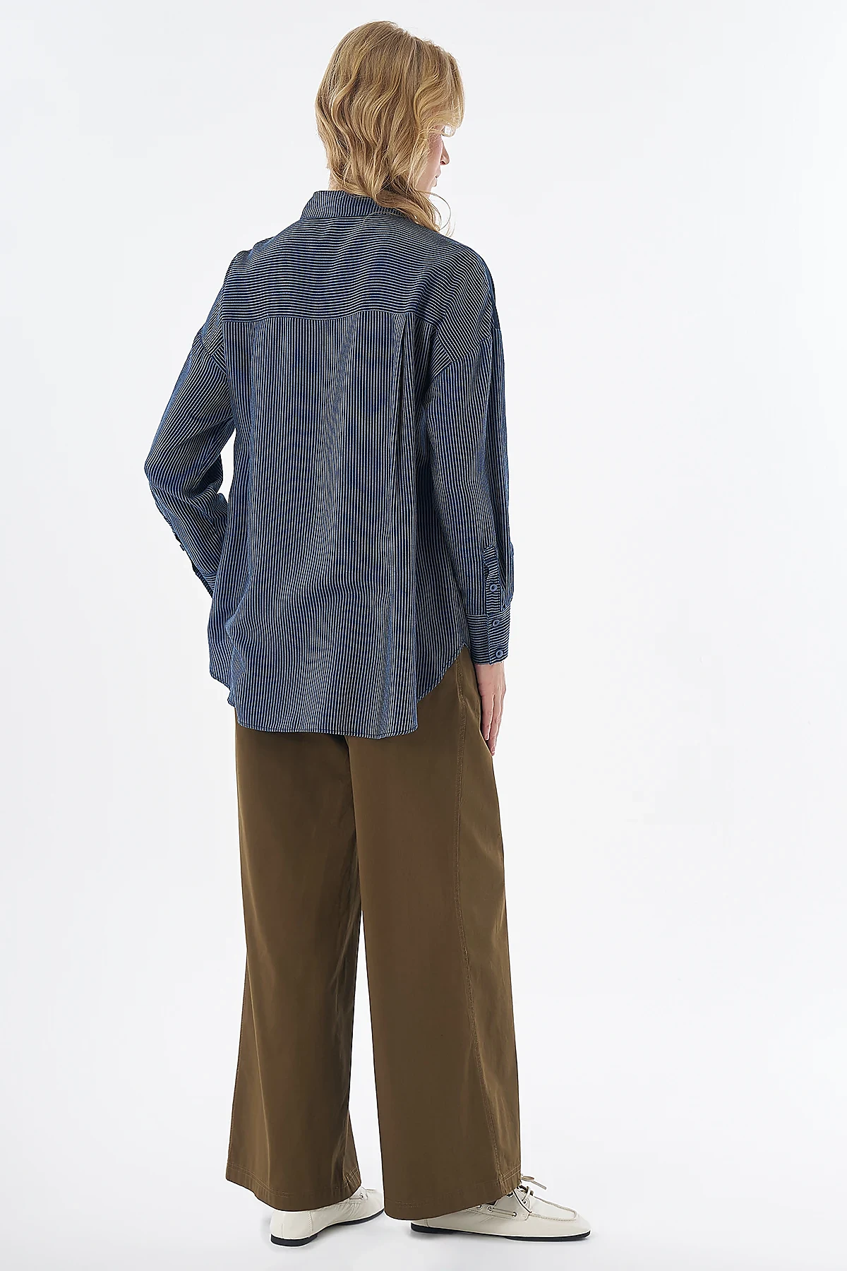 100% Lyocell Sequin Embroidered Tunic Navy