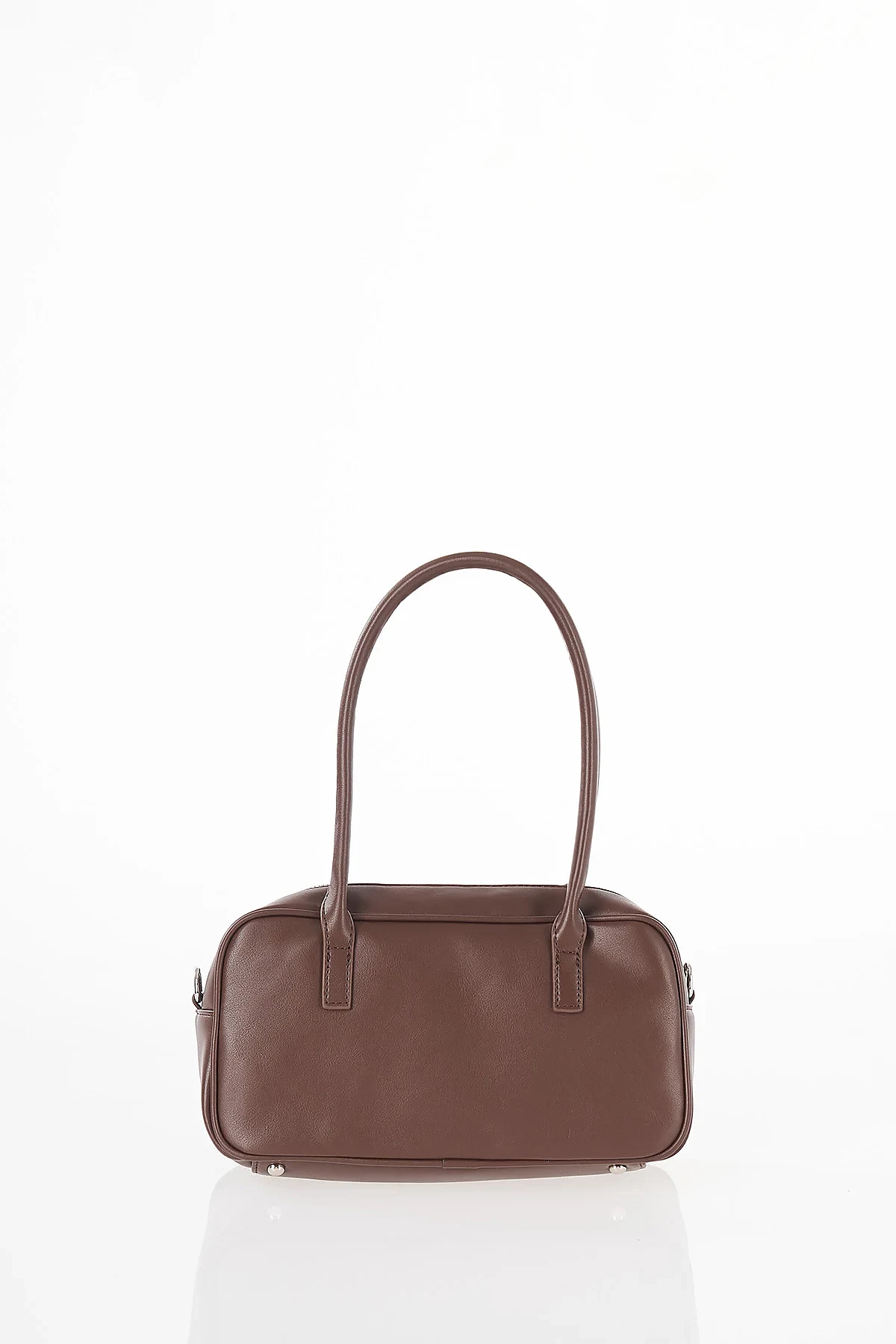 Belt Detail Shoulder Bag Dark Brown