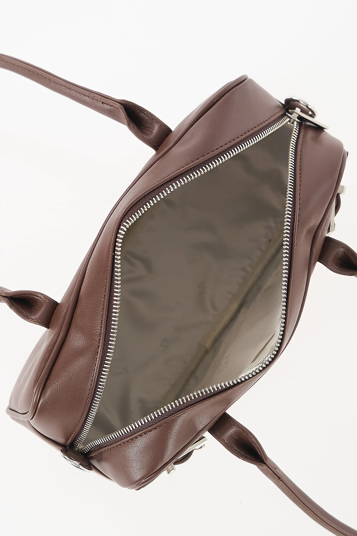 Belt Detail Shoulder Bag Dark Brown