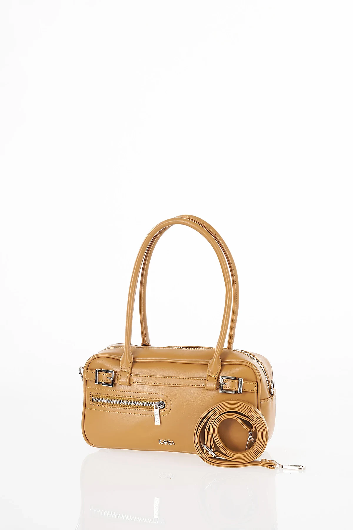 Belt Detail Shoulder Bag Tan