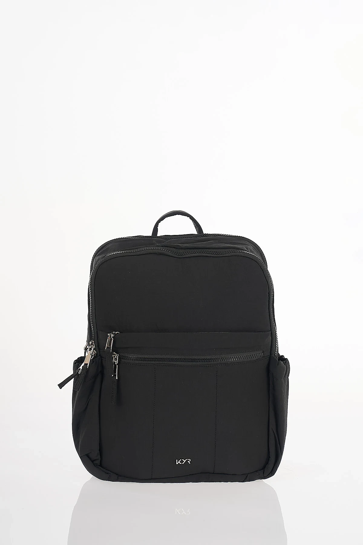 Zipper Detail Backpack Black