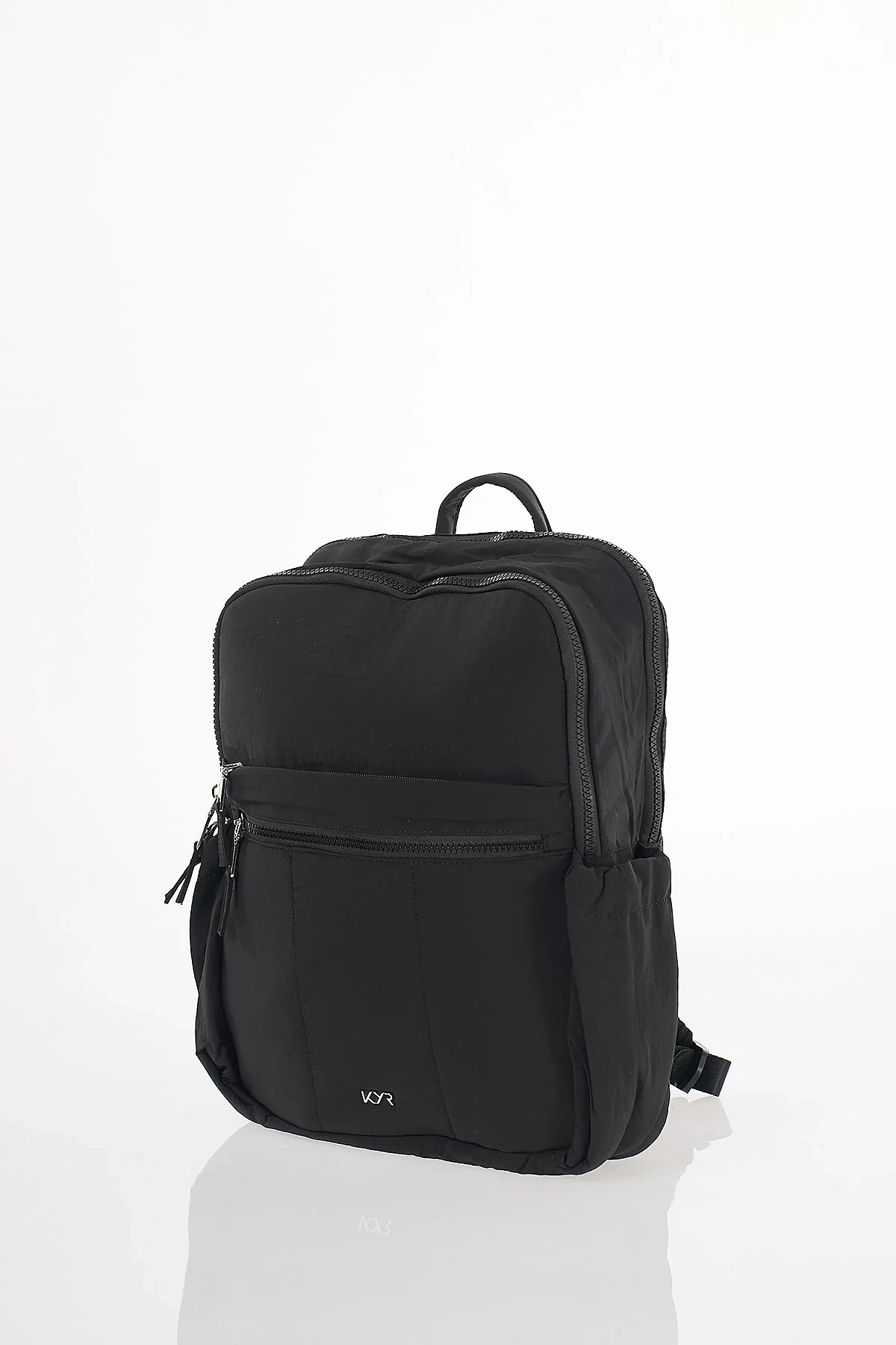 Zipper Detail Backpack Black