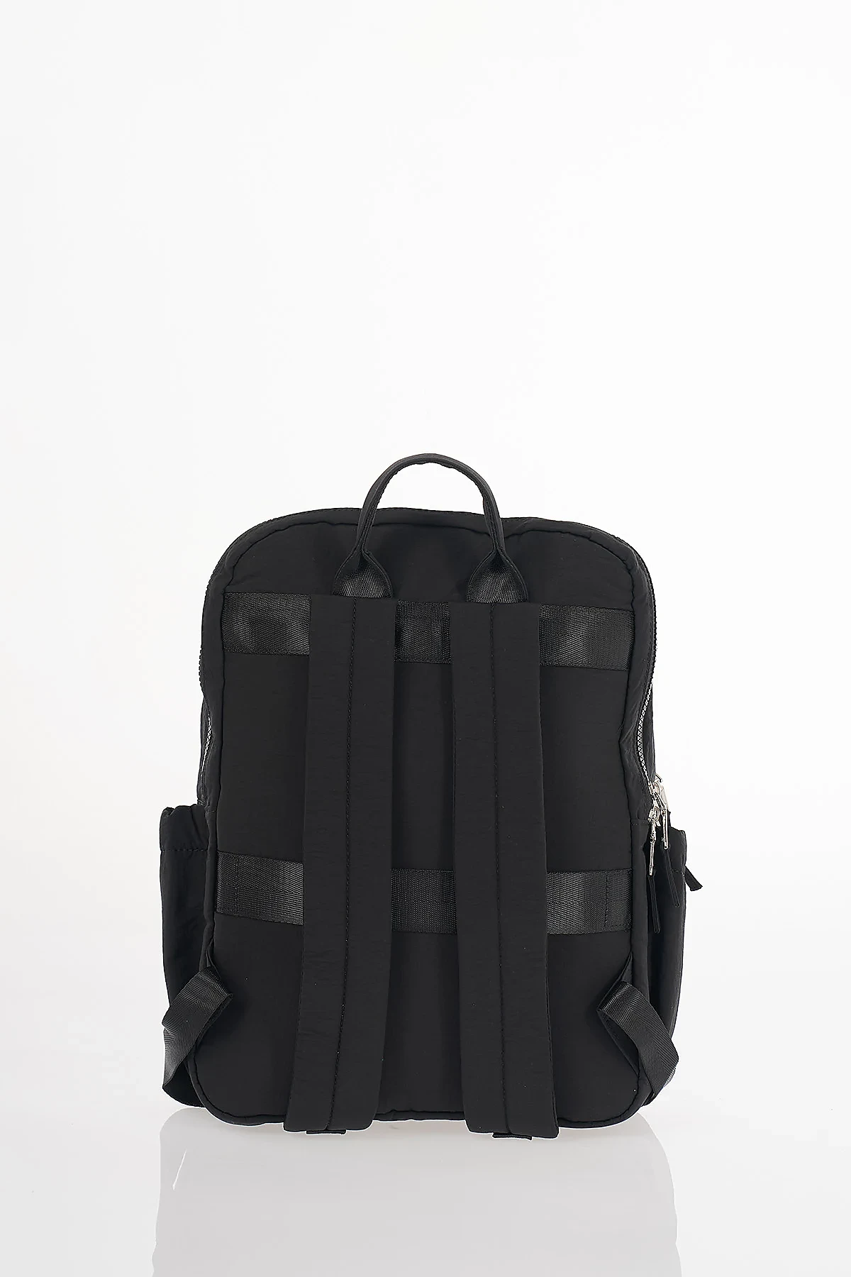 Zipper Detail Backpack Black
