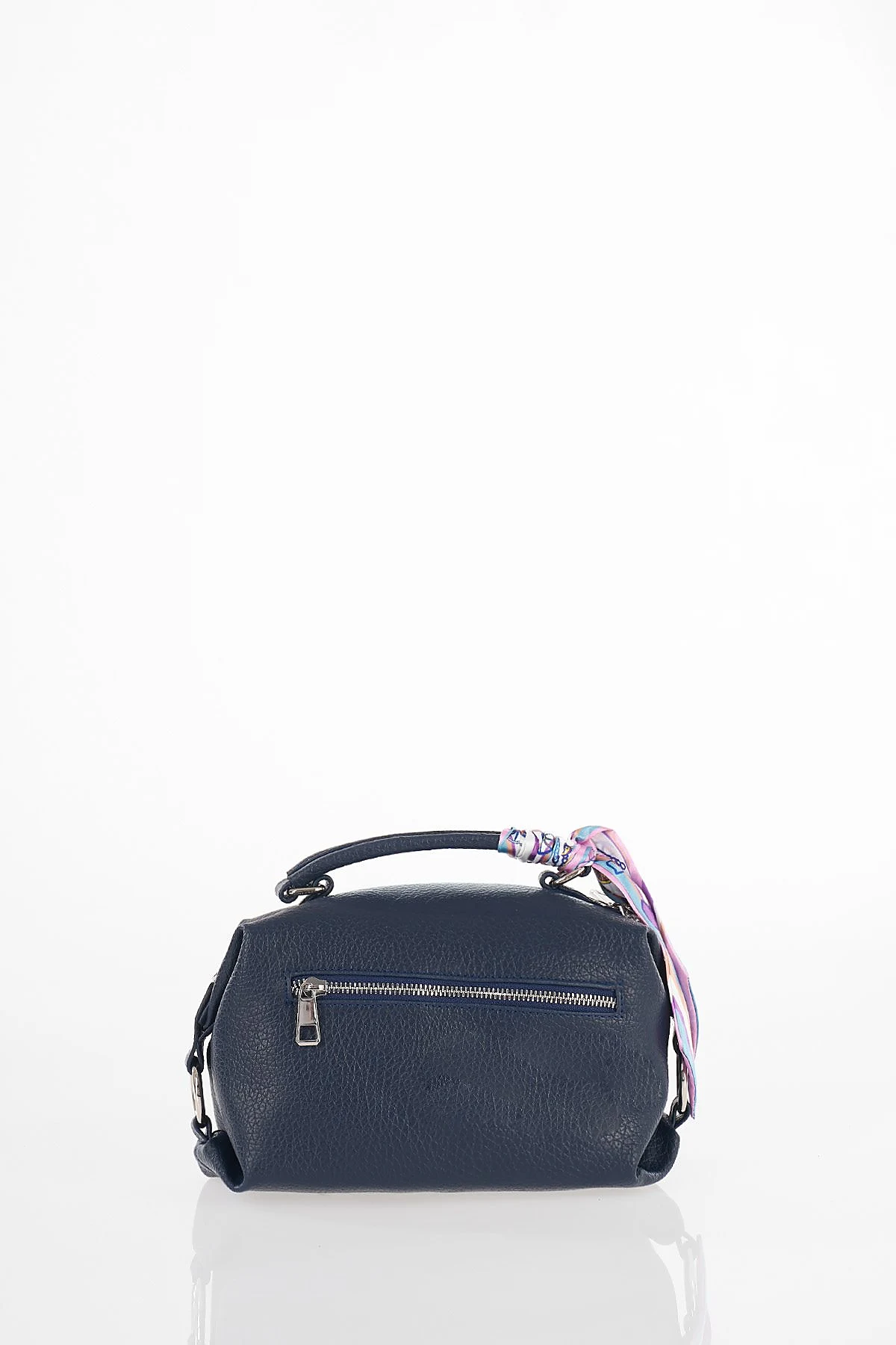 Scarf Detail Hand and Shoulder Bag Navy