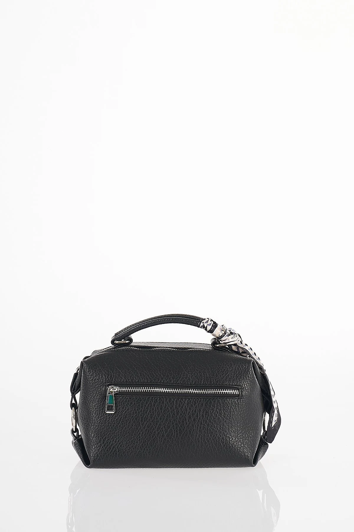 Scarf Detail Hand and Shoulder Bag Black