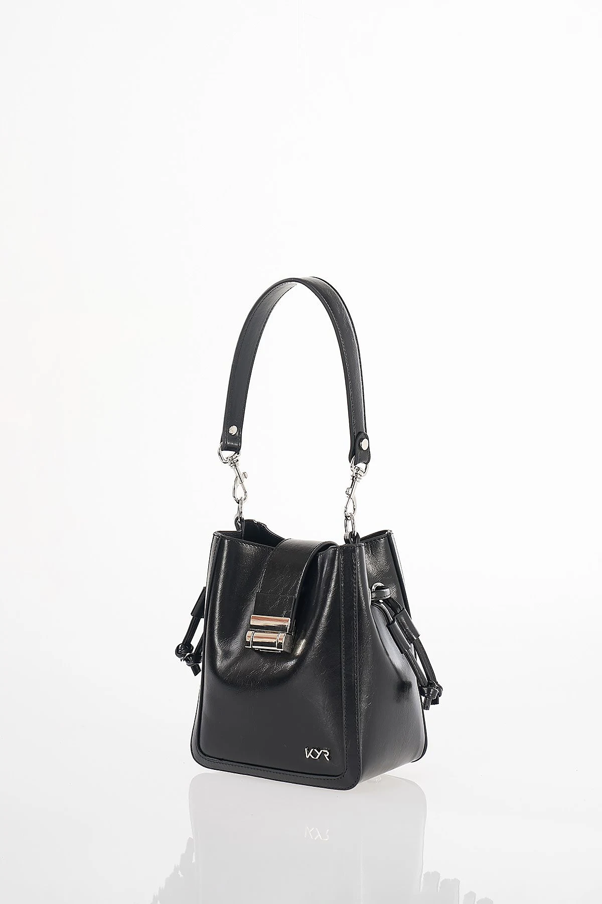 Ruched Shoulder Bag Black