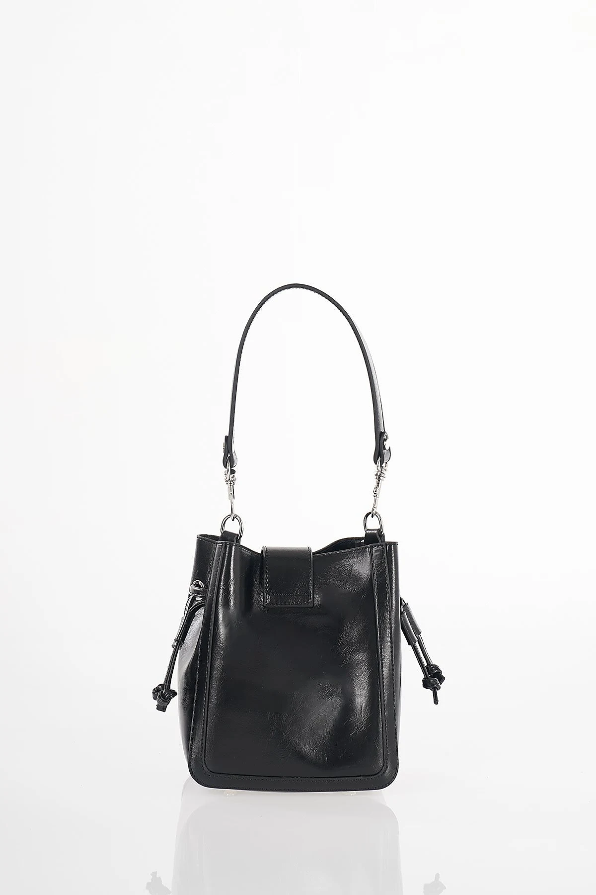 Ruched Shoulder Bag Black