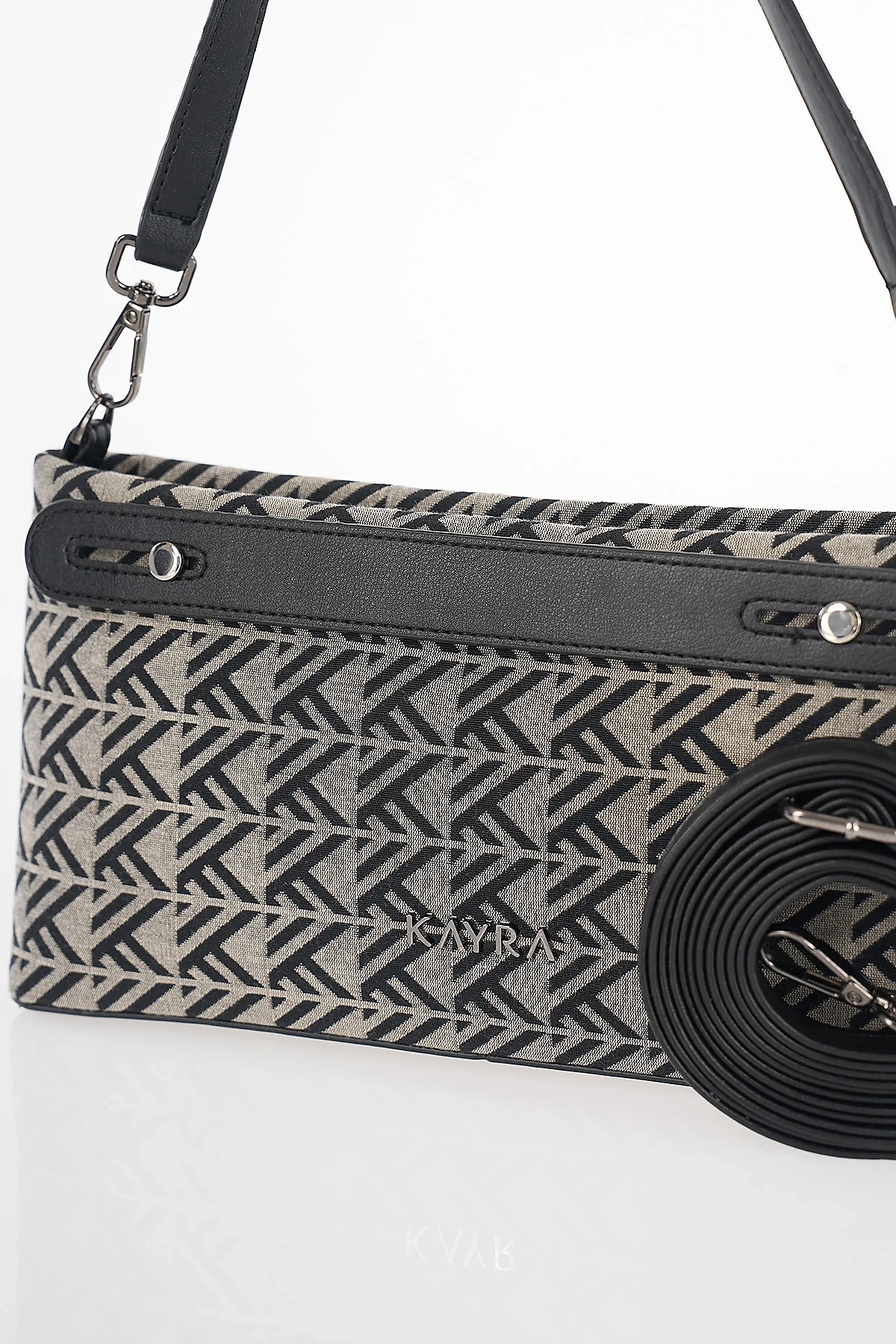 Monogram Pattern Bag Grey