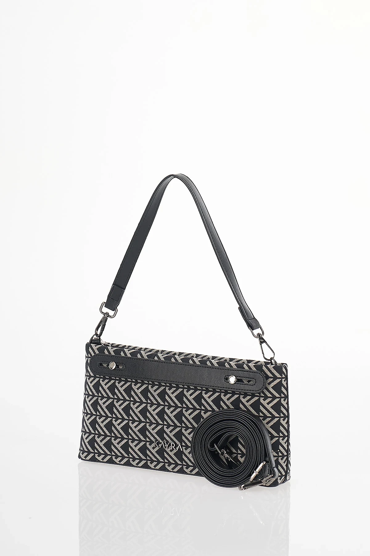 Monogram Pattern Bag Black