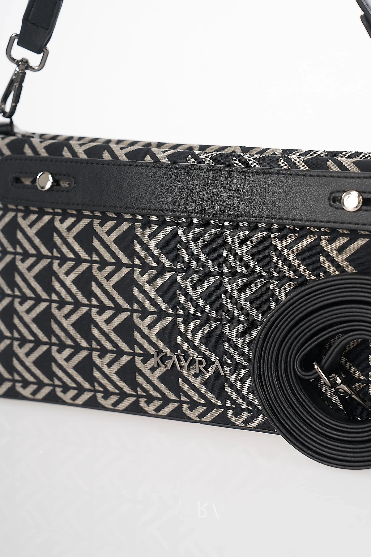 Monogram Pattern Bag Black