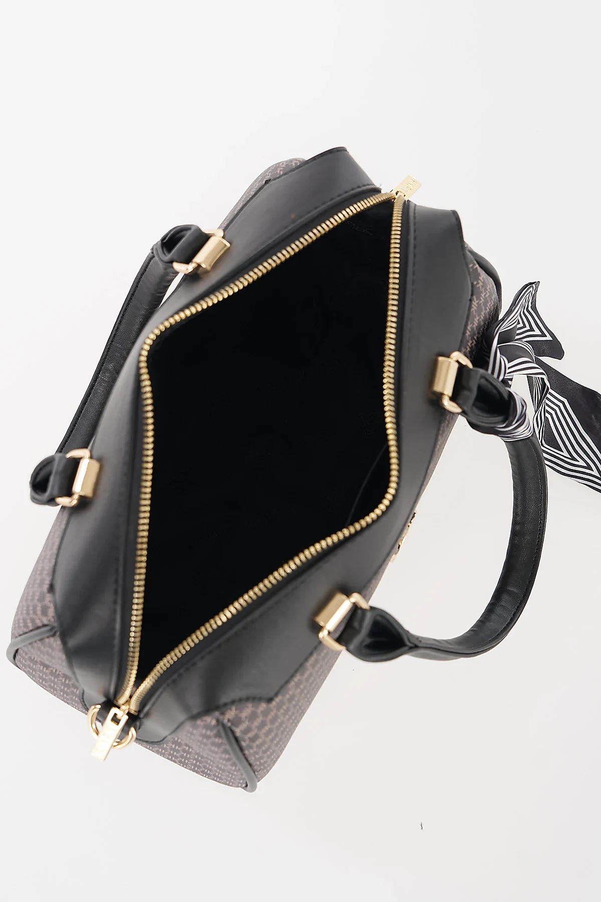 Monogram Pattern Handbag Black