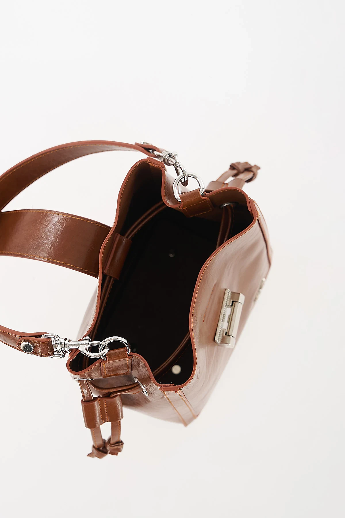 Ruched Shoulder Bag Camel