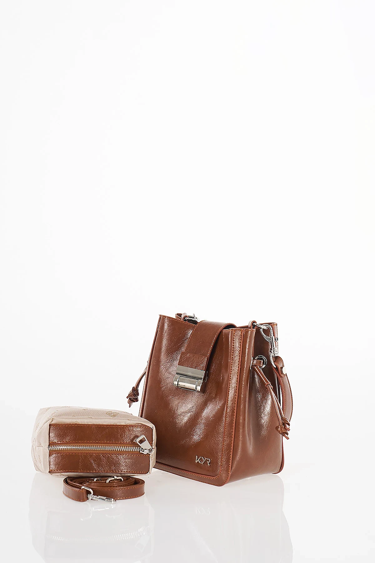 Ruched Shoulder Bag Camel