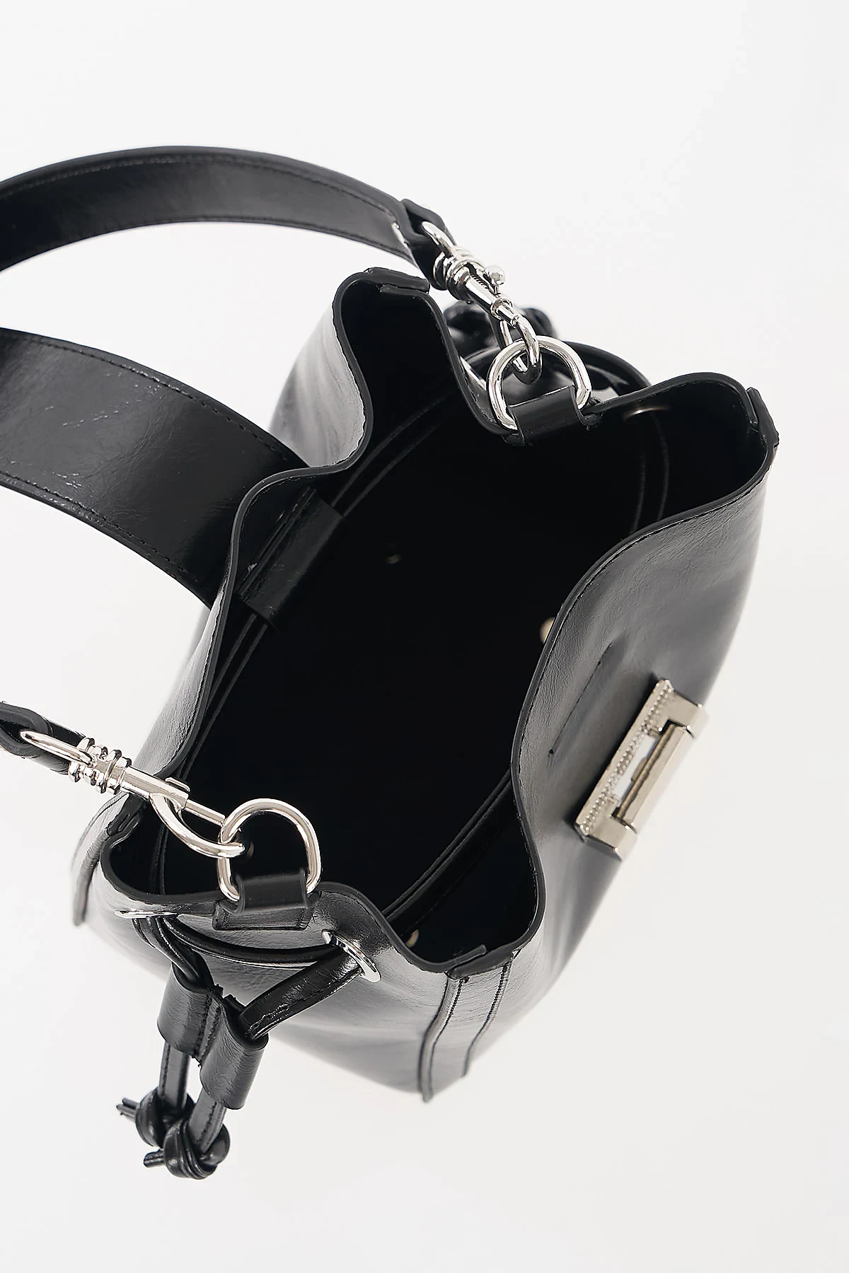Ruched Shoulder Bag Black