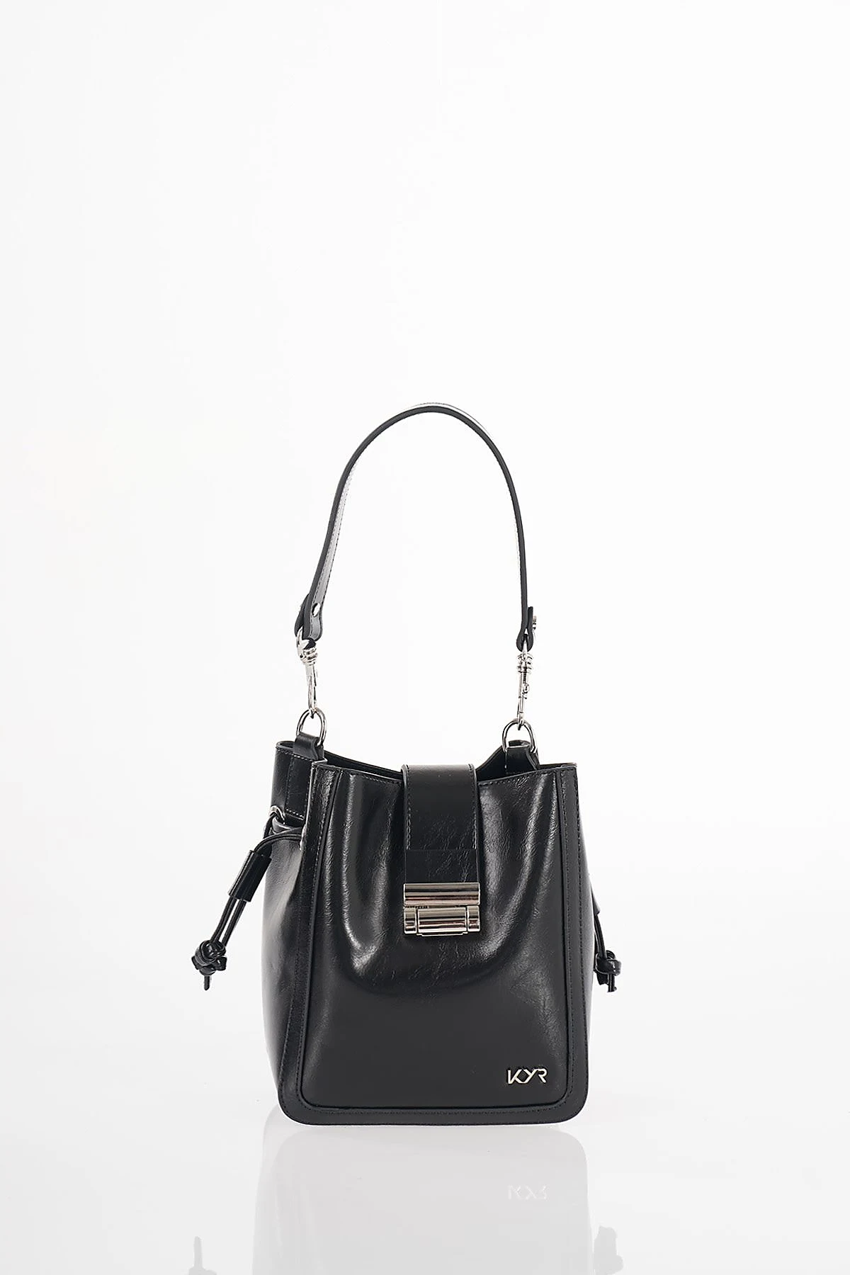 Ruched Shoulder Bag Black