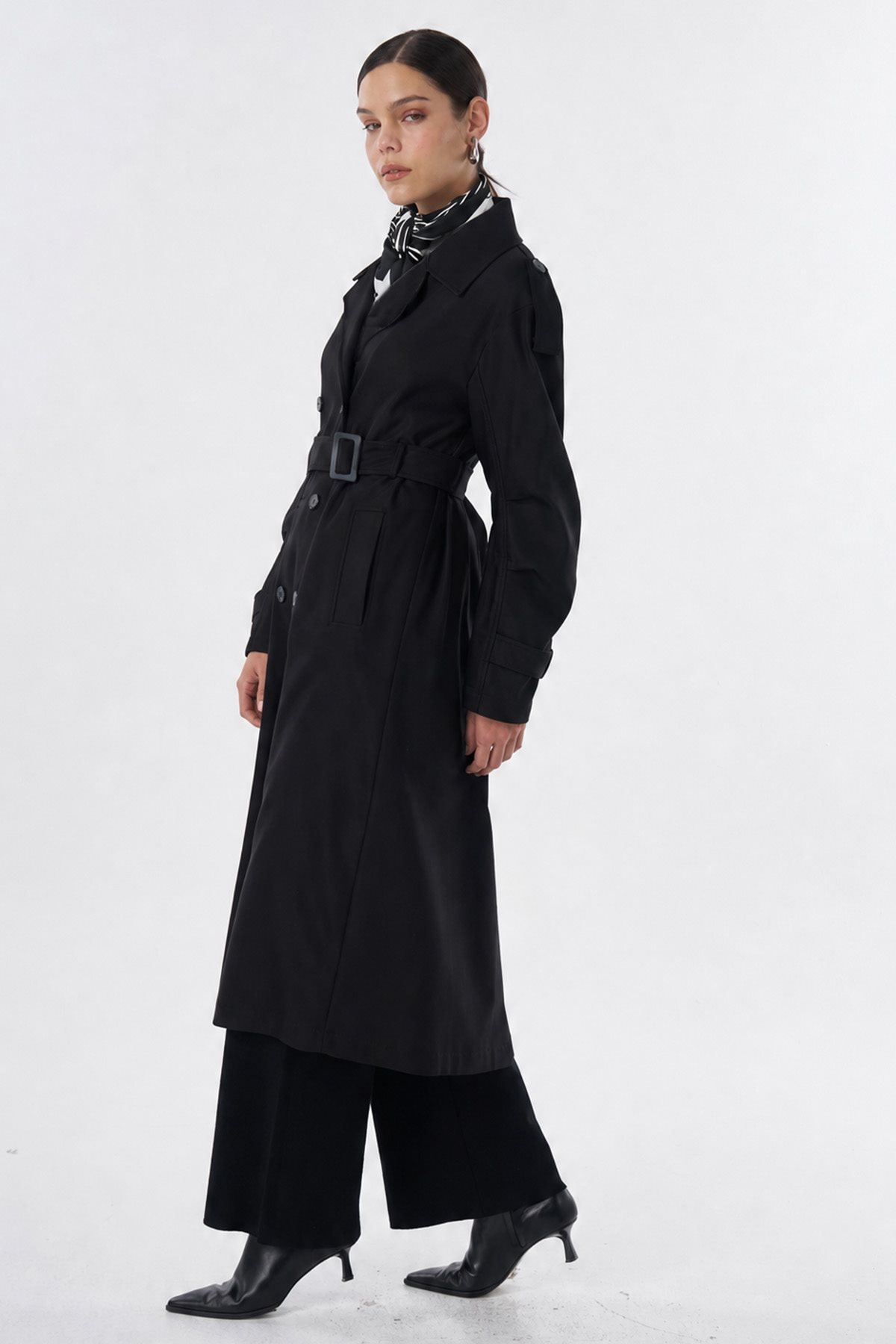 Belted Trench Coat Black