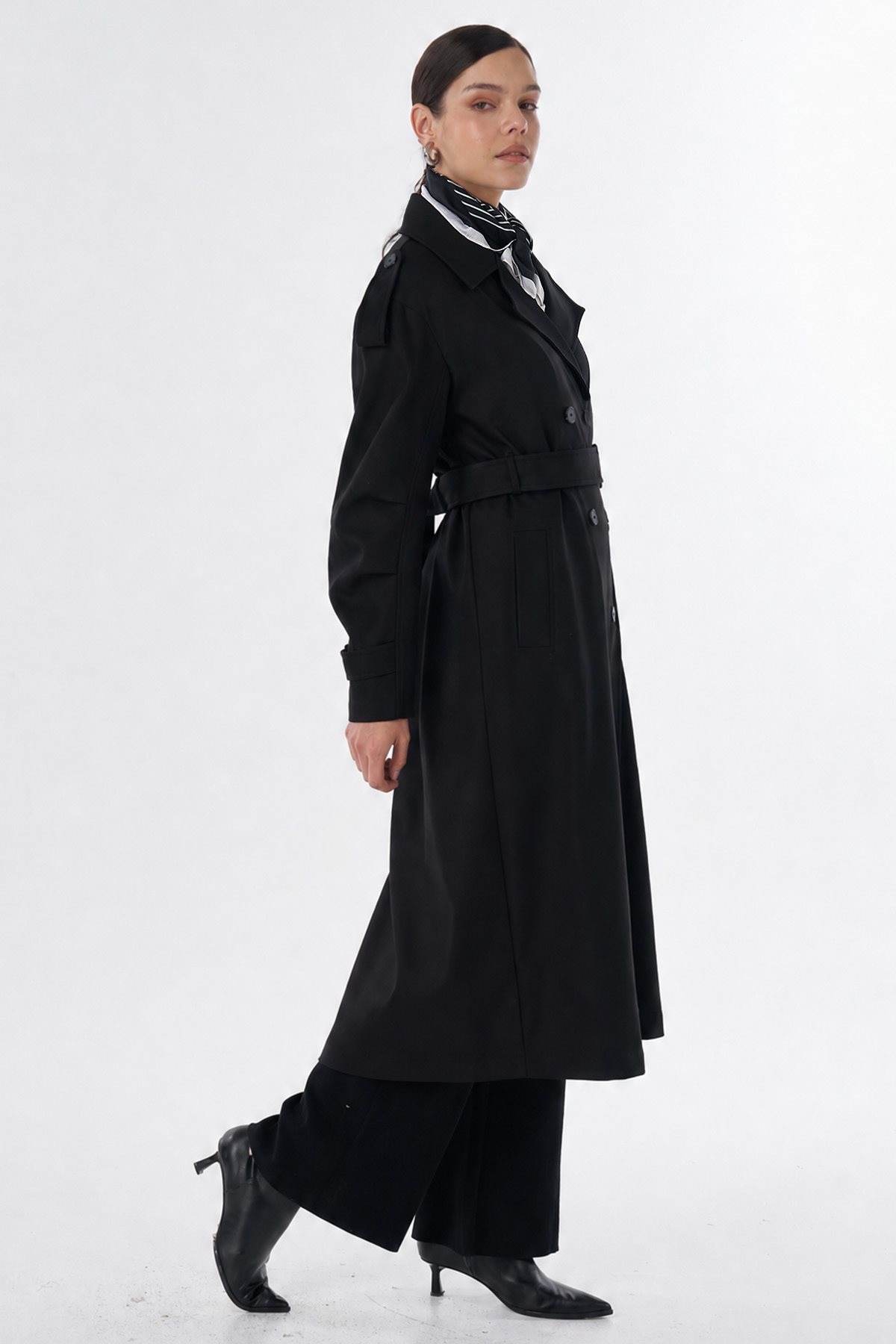 Belted Trench Coat Black