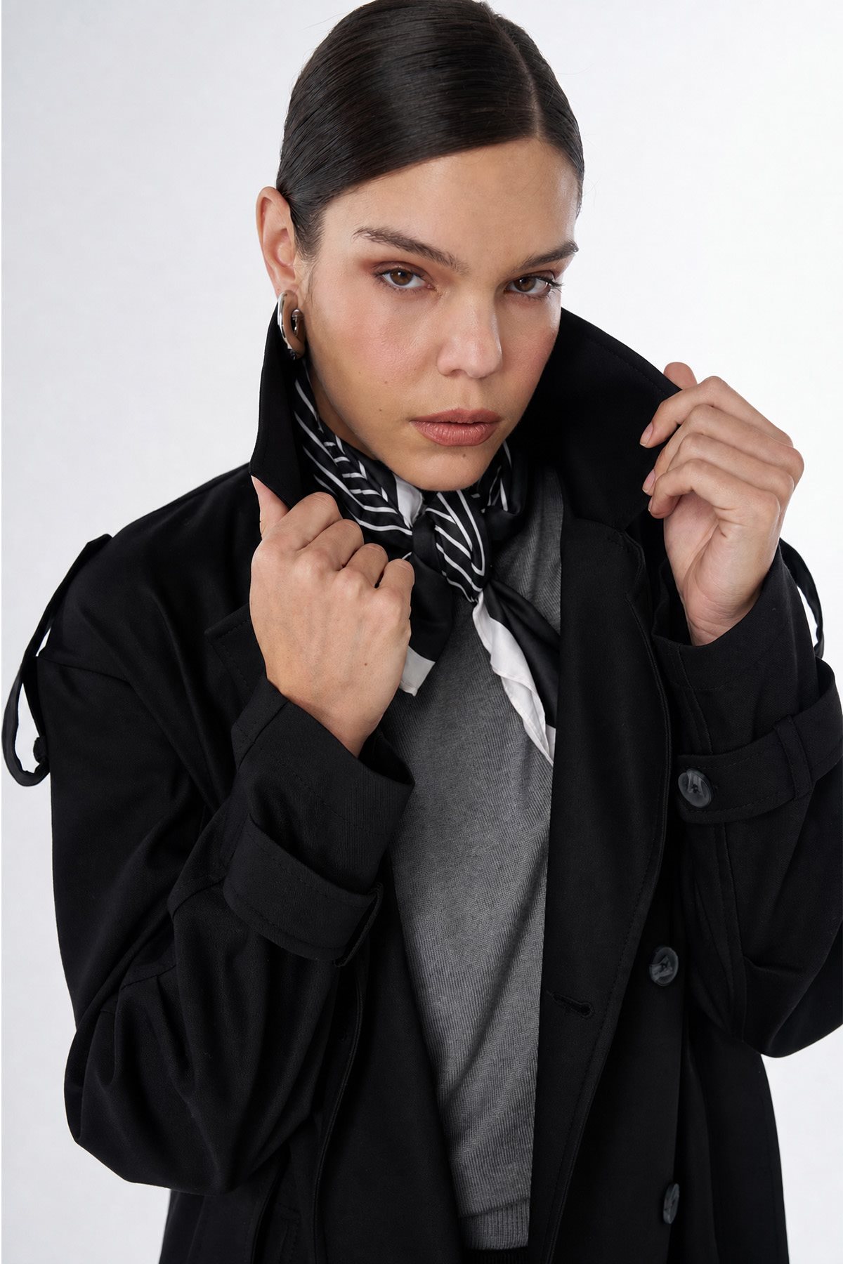 Belted Trench Coat Black