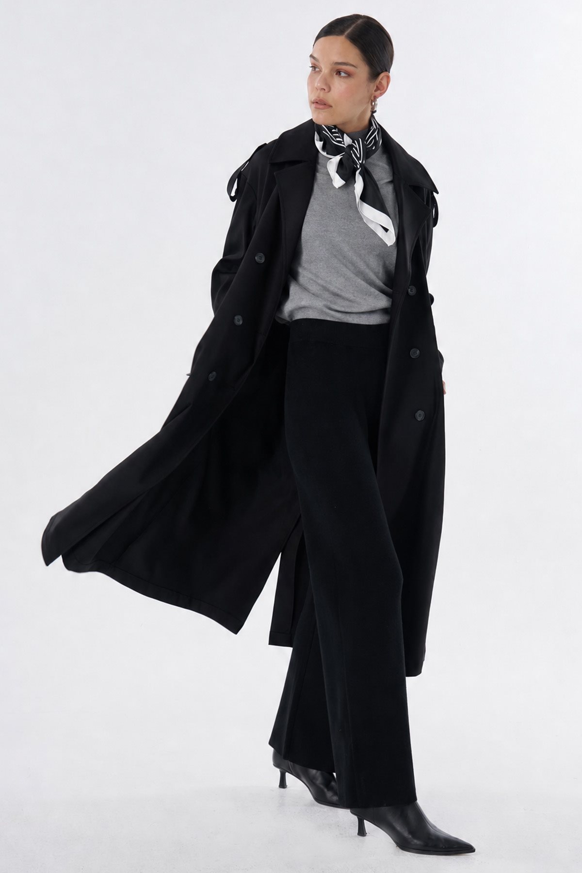 Belted Trench Coat Black