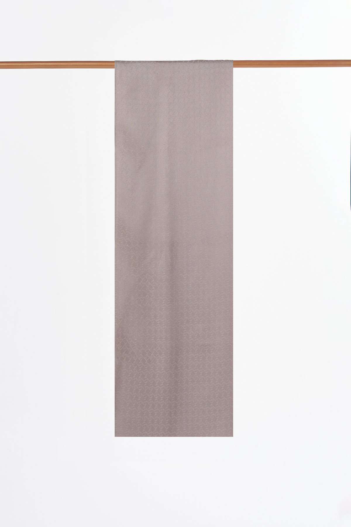 Monogram-Detail Cotton Satin Shawl Gray