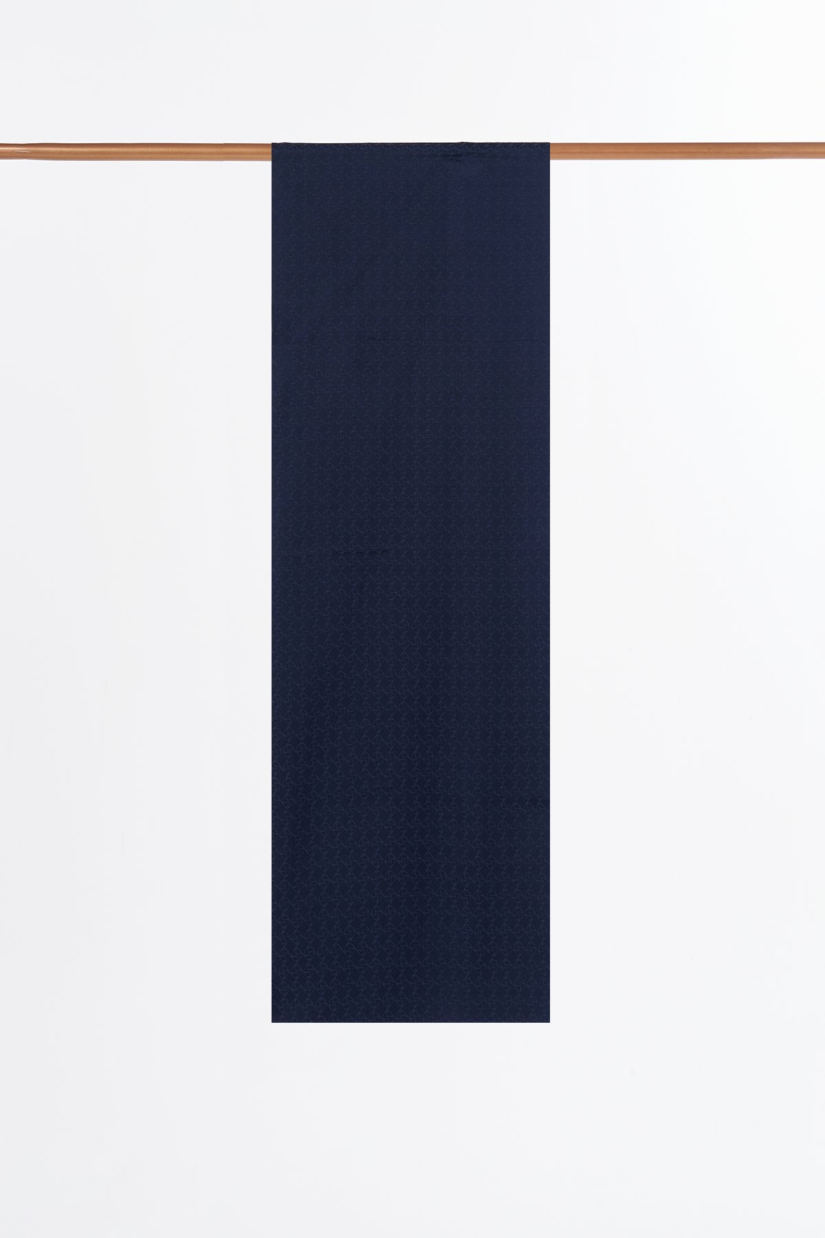 Monogram-Detail Cotton Satin Shawl Navy