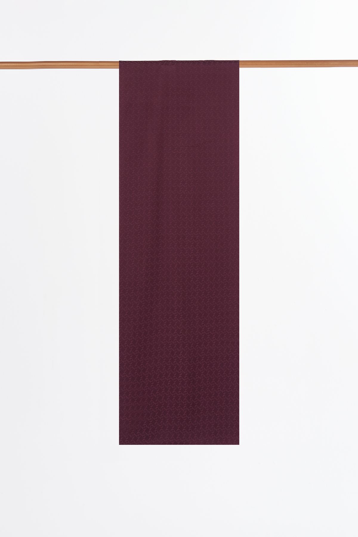 Monogram-Detail Cotton Satin Shawl Dark Plum